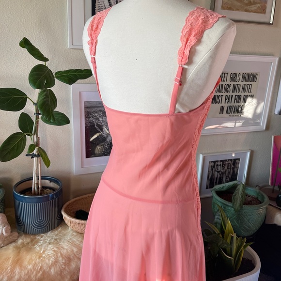 Vintage Delicates Chiffon Sheer Nightgown Negligee Gown Maxi Lace Size S… - Picture 8 of 15